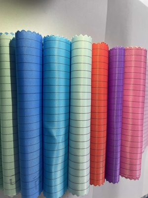 정전기 방지 ESD 5mm/4mm 격자 지구 폴리에스테 직물 98% Polyester+2% 전도성 필라멘트