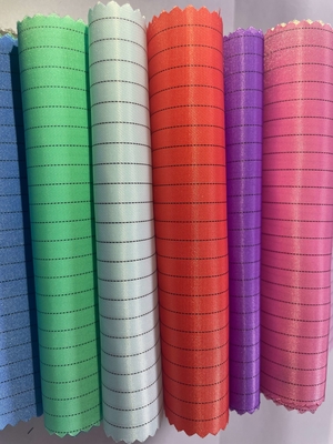 정전기 방지 ESD 5mm/4mm 격자 지구 폴리에스테 직물 98% Polyester+2% 전도성 필라멘트