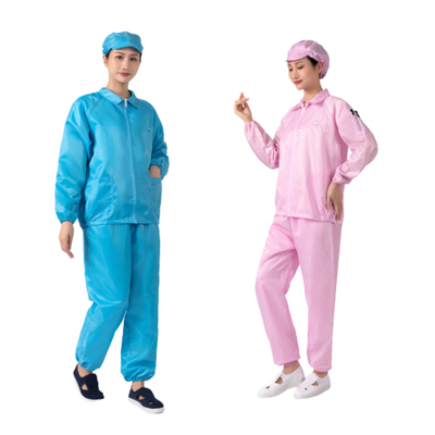 반대 정전기 의복 ESD 5MM은 2.5 밀리미터 통제력 무균실 상하가 붙은 작업복을 벗깁니다