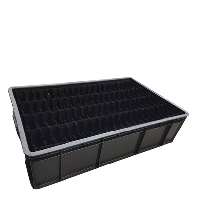 ESD OEM 반대 정전기 용기 플라스틱 맞춘 팔레트 유통 검정색